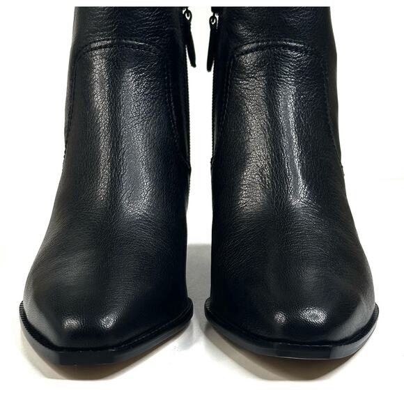 COLE HAAN Naia Black Leather Ankle Boot Bootie Womens Sz. 8.5B Side Zip New $200 - Picture 3 of 13
